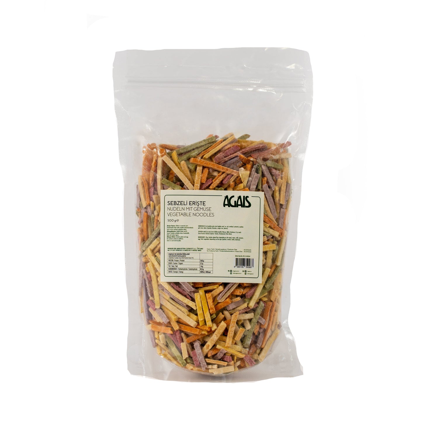 Nudeln Mit Gemüse 500 gr