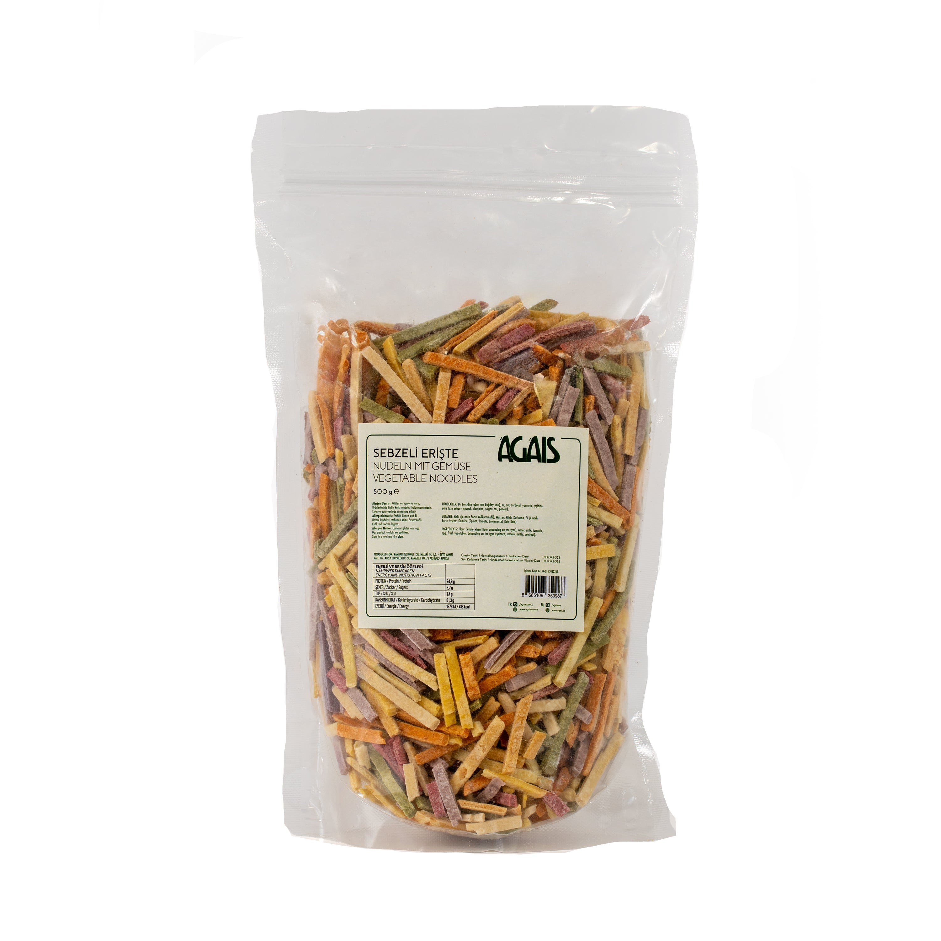 Nudeln Mit Gemüse 500 gr