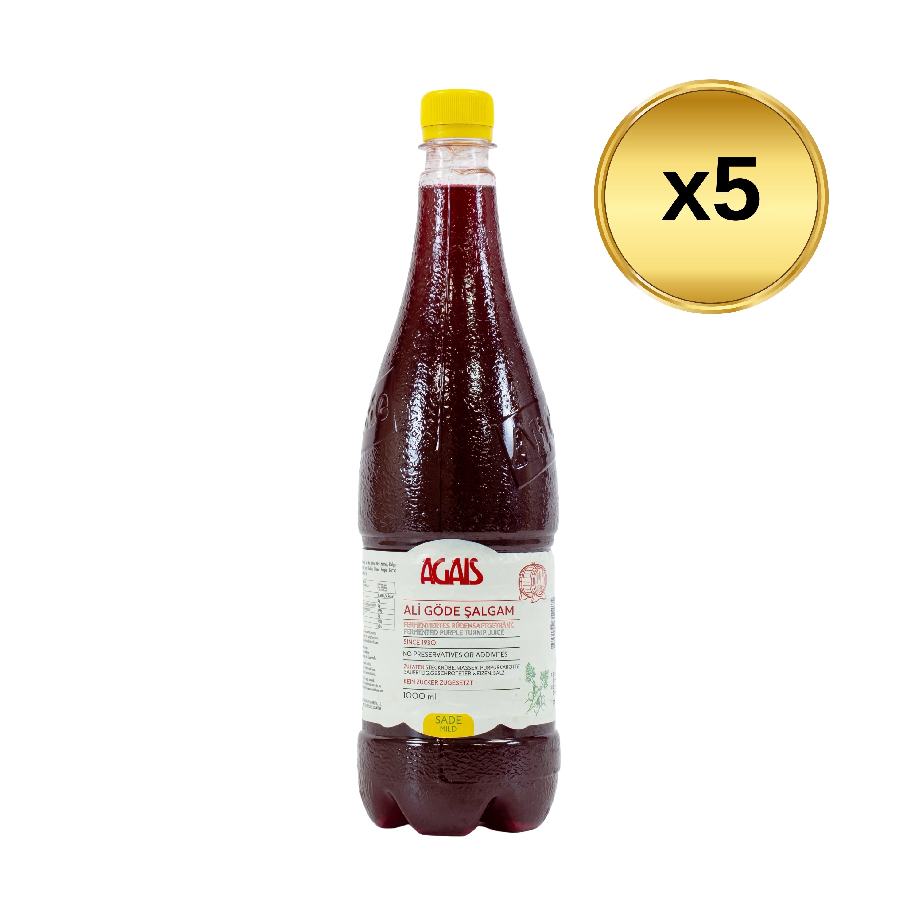 Fermentiertes Rübensaft Getränk (Şalgam) 1LT (5×1 LT Flasche)